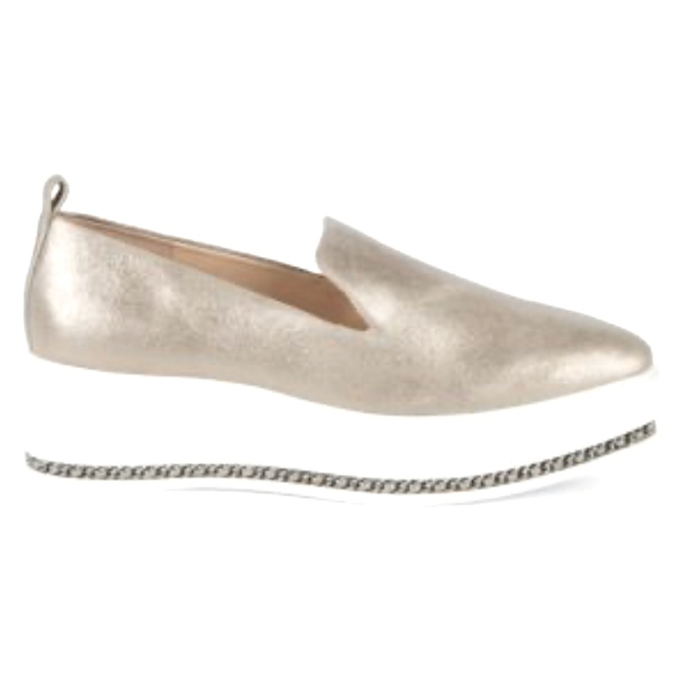 Karl Lagerfeld Gold Platfom Slip on's size 9